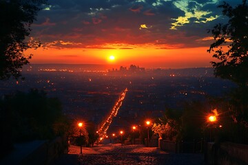 City Sunrise Skyline View