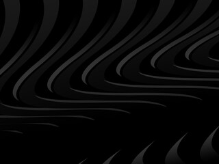 Black background vector luxury invitation card. Elegant wavy lines pattern on black background. Premium design illustration for wedding, vip cover template, grand opening, flyer, etc.