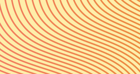 Abstract background with wavy lines. Vector illustration. Yellow and orange colors.