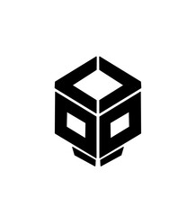 3d cube on white background