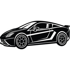 Naklejka premium electric sports car profile
