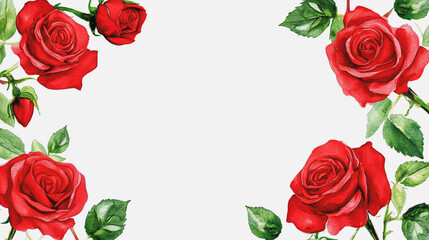 Fototapeta premium Elegant wedding invitation card background . Minimal hand painted watercolor botanical flowers texture template background. Design for wedding, vip cover, poster, rsvp moderncard.Valentine's Day