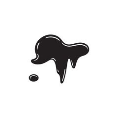 Black Dripping Oil Blob Drip Drop Paint