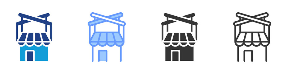Market Manipulation icon set multiple style collection