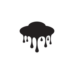 Black Dripping Oil Blob Drip Drop Paint