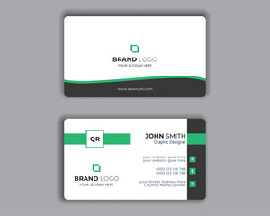 Creative and clean corporate business card template. Vector illustration.
