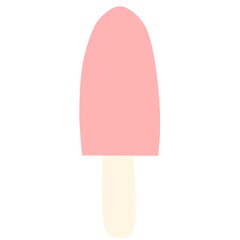 pink ice cream vector illustration 