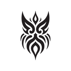 tribal tattoo design with wings