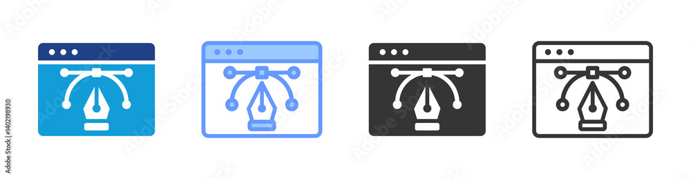 Aufkleber graphic icon set multiple style collection
