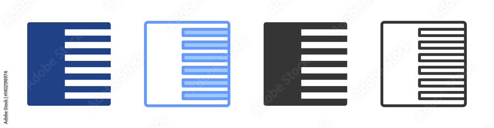 Poster shadow icon set multiple style collection