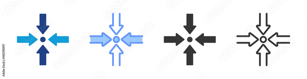 Aufkleber Alignment icon set multiple style collection