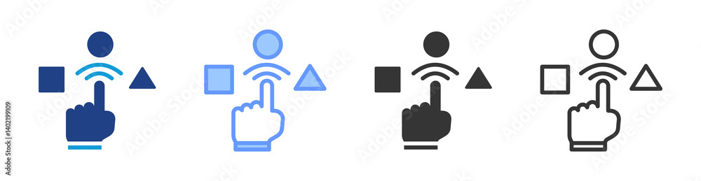 Aufkleber User Experience icon set multiple style collection