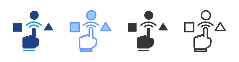 User Experience icon set multiple style collection