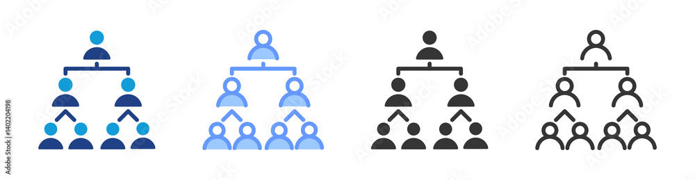 Poster Cohort icon set multiple style collection