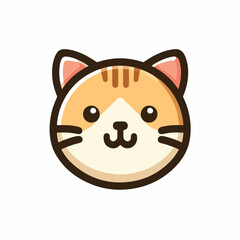 cute cat logo vector