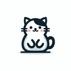 cute cat logo vector