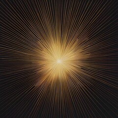 Abstract gold radiating lines on black background. Perfect for design, texture, and background.