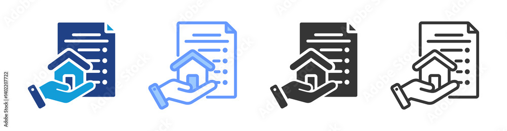 Poster freehold icon set multiple style collection