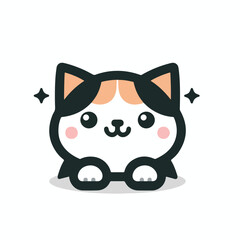 cute cat logo vector