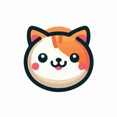 cute cat logo vector