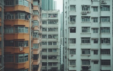 Fototapeta premium High-Angle City Apartment Buildings