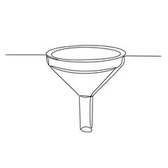 Simple Funnel Illustration in Line Art Style  