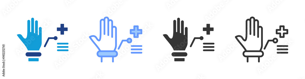 Aufkleber wearable device icon set multiple style collection