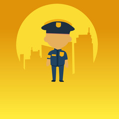 police officer saluting, cartoon, vector, illustration, police, hat, business, uniform, people, policeman, officer, person, law, worker, icon, character, cop, work, businessman, 3d, security, suit