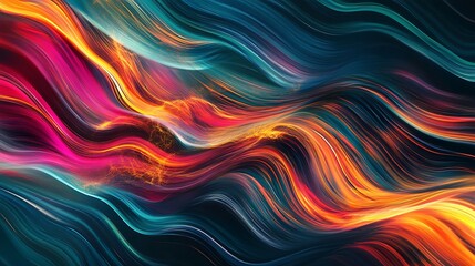 Obraz premium Flowing speed lines creating a dynamic and energetic digital data connection