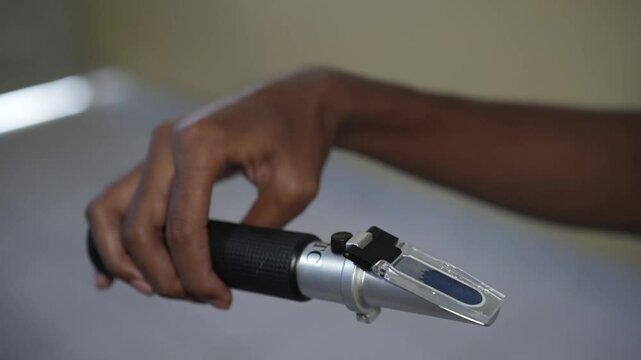 Laboratory equipment for measuring the salt content of sea water