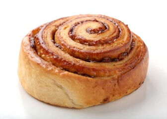 Cinnamon Swirl Pastry isolated on white background