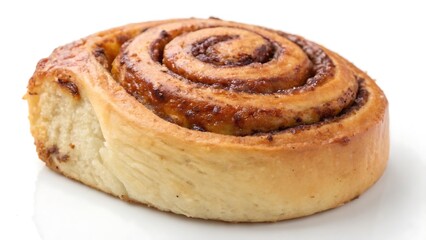 Cinnamon Swirl Pastry isolated on white background