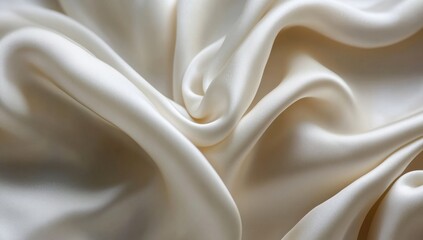 Fototapeta premium Soft, flowing cream-colored fabric drapes beautifully