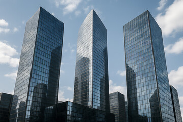 modern office skyscraper  building in the city