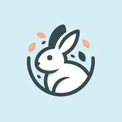rabbit logo vector
