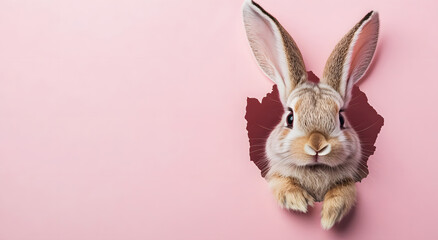 Obraz premium easter card, easter bunny with eggs, easter eggs and flowers, easter eggs in a basket, easter eggs and flowers on a white background, easter wall paper and background for social media