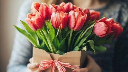 Fototapeta premium A heartwarming illustration captures the essence of Mother's Day.