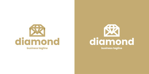 diamond mail logo vector