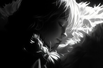 Sleeping Girl, Soft Light, Interior
