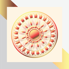 beautiful floral mandala art traditional islam