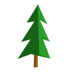 illustration of a fir tree with light effect. Spruce tree