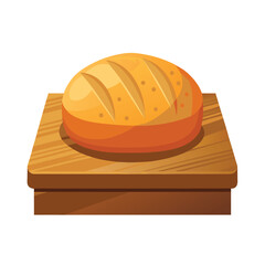 Delicious bread vector art illustration 