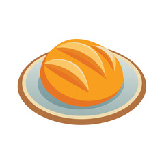 Delicious bread vector art illustration 