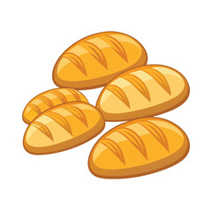 Delicious bread vector art illustration 