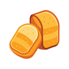 Delicious bread vector art illustration 