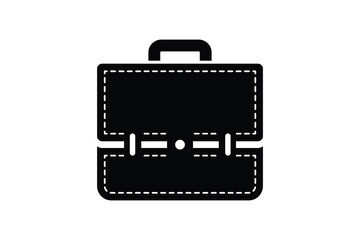 Office bag icon silhouette art vector on white background