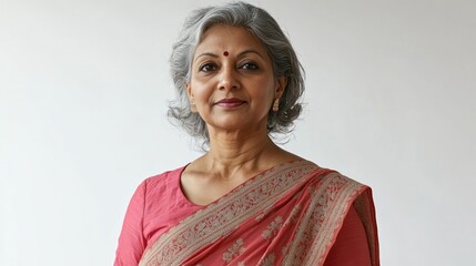 Mature woman in traditional attire