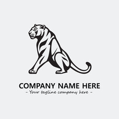 Phanter illustration black and white for logo company vector image
