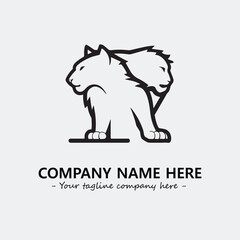 Phanter illustration black and white for logo company vector image
