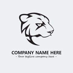 Phanter illustration black and white for logo company vector image
